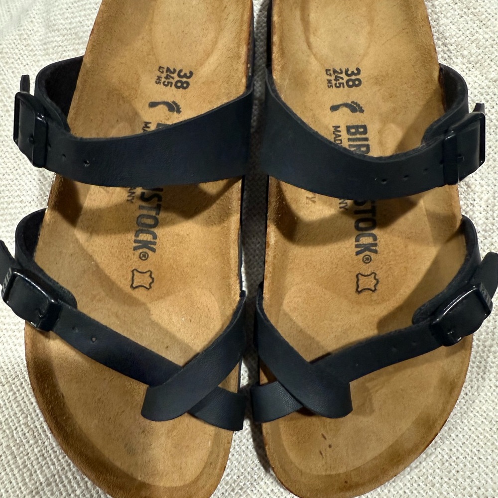Birkenstock Black Leather Sandals